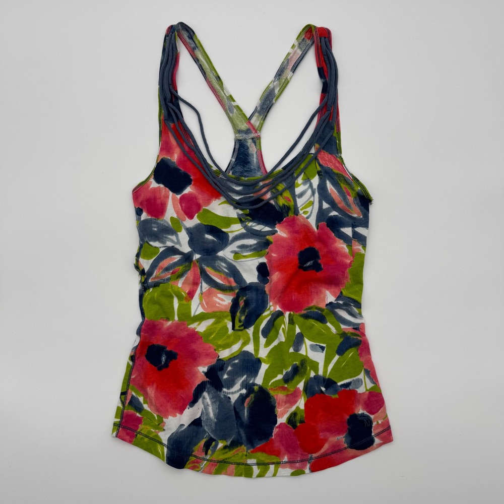 Vintage Abercrombie & Fitch Womens Floral‎ Racerback Tank Top S